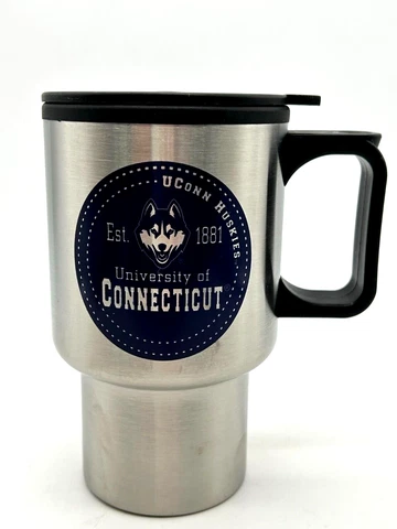 University of Connecticut UConn Huskies NCAA Navigator Travel Mug Cup NEW Cover