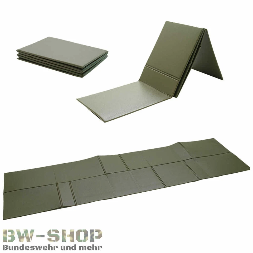 BUNDESWEHR ISOMATTE BW UNTERLAGE FÜR SCHLAFSACK OLIV FALTBAR ISO MATTE THERMO - Bild 1 von 1