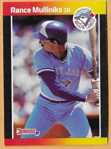 Rance Mulliniks Toronto Blue Jays #87 sin punto inc - Donruss casi nuevo-como nuevo 1989 - Imagen 1 de 2