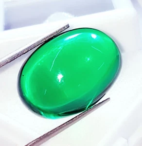 Che-tan Panna (Emerald) 31.67 Ct Loose Gemstone Transparent Oval Cut Emerald Ge - Picture 1 of 8