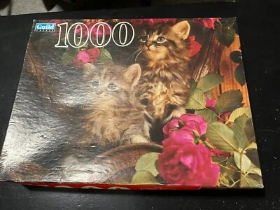 Kittens 1000 Piece Picture Puzzle Vintage Guild 20 1/8x 27 1/212&up Complete - Image 1 of 3