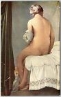 VINTAGE POSTCARD SEMI-NUDE "THE BATHER" ARTIST CARD BY J. INGRES THE LOUVRE