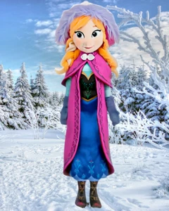 Disney Frozen Anna Plush Doll Elsa Sister Red Hair Embroidered Ragdoll Soft Toy - Picture 1 of 15