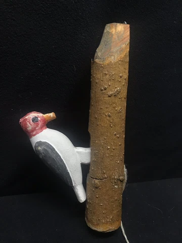 Vintage Wood+ 3D Woodpecker Door Knocker ORIGINAL HANDCRAFTED Folk Art Cover