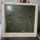 Antique Florentine Privacy Glass Window Pane Color Tinted Embossed Flowers Daisy