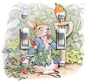 Vintage Benjamin Bunny Switch Plate Cover Wall Plate Double Home Decor Garden - Picture 1 of 2