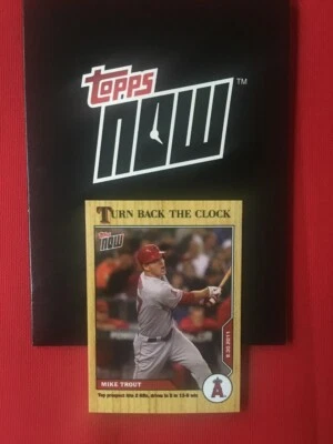 MIKE TROUT 2020 TOPPS TBTC #153  TOP PROSPECT HITS 2 HR    8 30 2011 - Image 1 of 3