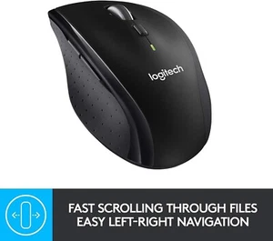 Logitech M705 Wireless Marathon Mouse for PC - Black - Picture 1 of 3