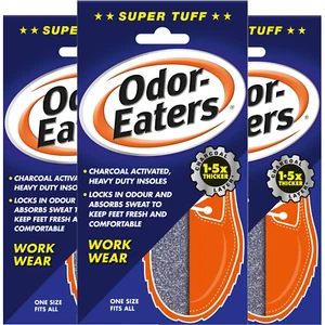 Odor Eaters Super Tuff Shoe Odour Control - Washable Work Wear Insoles - 3 PAIRS - Picture 1 of 7