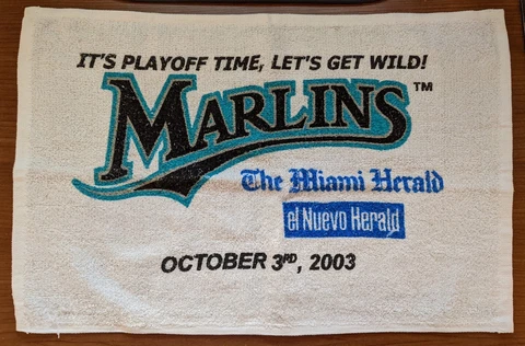 Miami Florida Marlins 2003 World Series Playoff Towel - Fast Shipping Cover