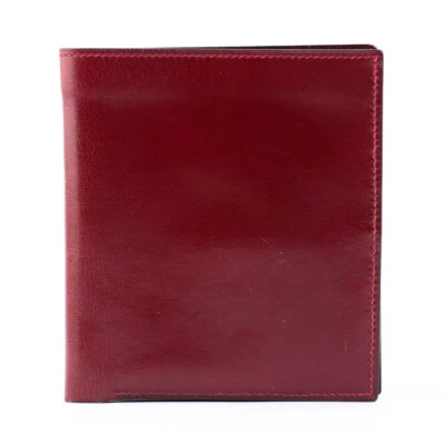 HERMES Cartera Plegable Cuero Rojo Burdeos Japón [Usado] Foto 1 de 3