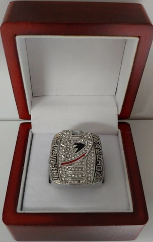Scott Niedermayer - 2007 Anaheim Ducks Stanley Cup Ring With Wooden Display Box Cover