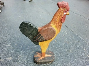 ROOSTER  CHICKEN WOODEN ART HAND MADE WESTERN KITCHEN ART HOME DECOR - Picture 1 of 3