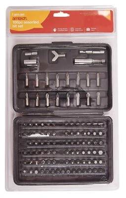100 Piece Security Torx Hex Star Bit Set Screwdriver Drill Screw Crv Bits New - Image 1 of 3
