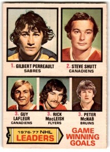 1977-78 O-Pee-Chee Gilbert Perreault/Steve Shutt/Guy LaFleur/Rick MacLeish/Peter