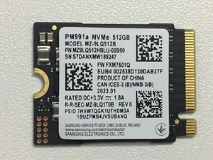SAMSUNG PM991a 512GB SSD M.2 2230 NVMe PCIe For Microsoft surface Steam Deck PC - Afbeelding 1 van 7
