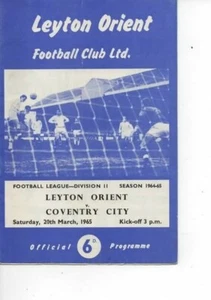 Leyton Orient v Coventry City 1964/65 Division 2 - Bild 1 von 1