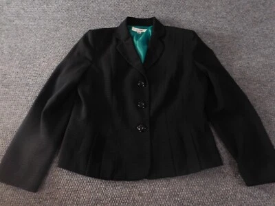 Le Suit Mujer Chaqueta 12 Negro Blazer Tres Botones Diseño Gráfico Foto 1 de 4
