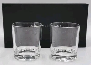 Set Of 2 John Varvatos Rocks Whiskey Glasses READ - Picture 1 of 11