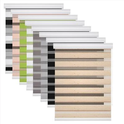 Fensterrollo Doppelrollo Klemmfix Rollo ohne Bohren Duo Kassettenrollo Seitenzug - Bild 1 von 4