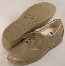 SAS Women's Whisper (Size 5.5 Med) Plain Toe Lace Oxford Walking Duty Shoe Mocha