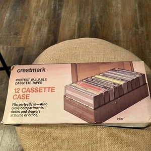 Vintage crestmark cassette case holds 12 cassettes - Picture 1 of 5