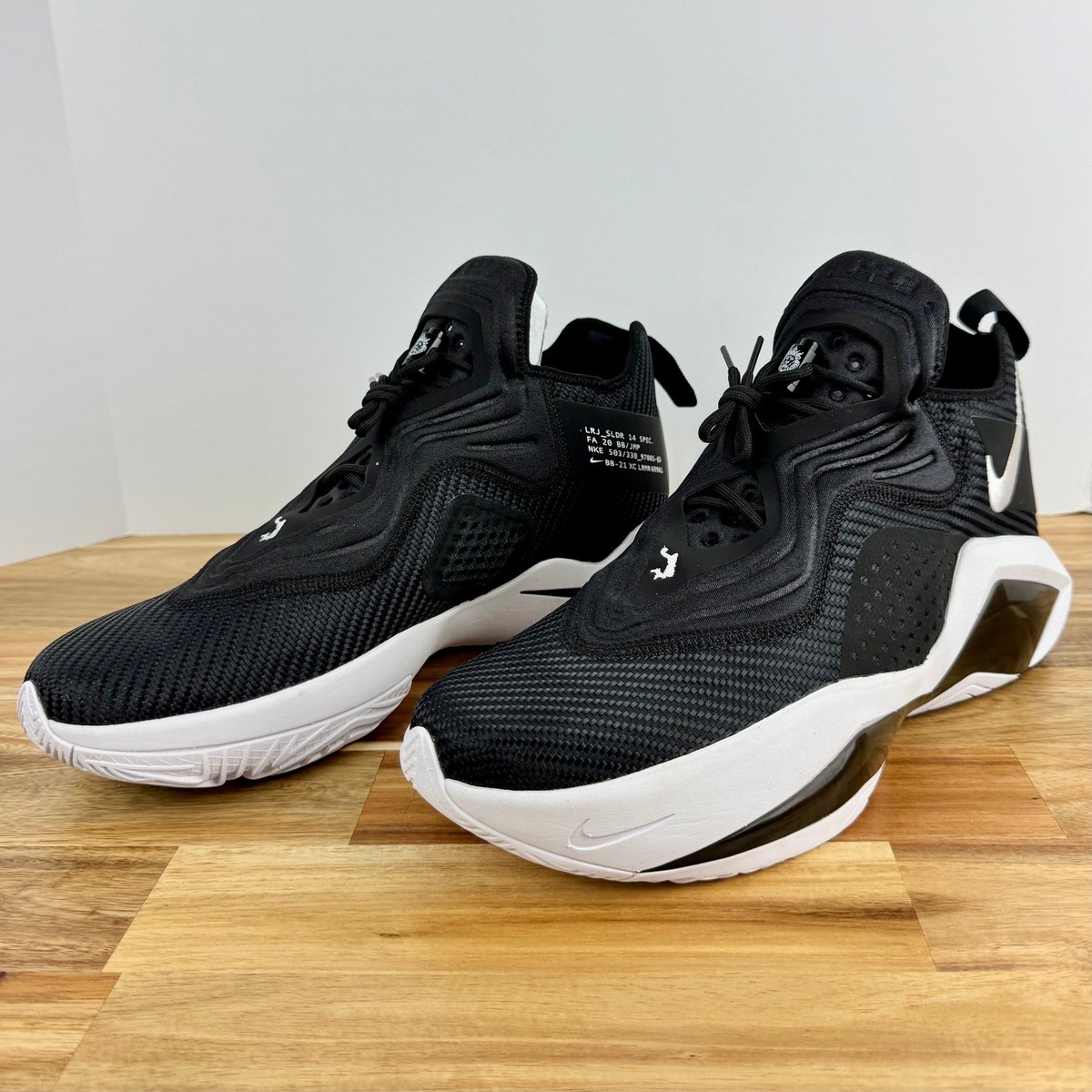 Nike LeBron Soldier 14 TB Basketball Shoes Black White Athletic Sneakers Mens 13 Nike LeBron Soldier 14 TB Black White for Sale  main image 3