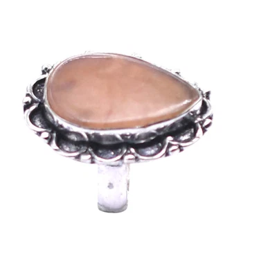 Anillo étnico hecho a mano de cornalina enchapado en plata joyería EE. UU. talla 6 R 7110 Foto 1 de 4