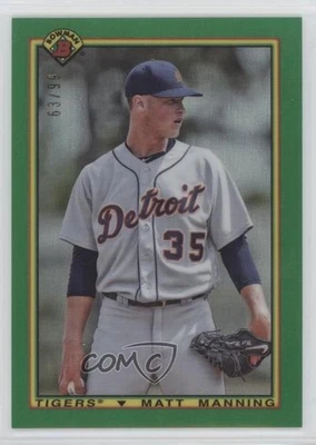 2020 Bowman 1990 Bowman Green Refractor /99 Matt Manning #90B-MM - Image 1 of 2