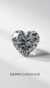 💎✨2 Ct Top Quality Lab-Grown Diamond | Heart Cut Gray Color | VVS1 Clarity - Picture 1 of 4