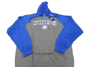 NEW FANATICS MLB CHICAGO CUBS JAVIER BAEZ HOODED LONG SLEEVE SHIRT SIZE XLT - Picture 1 of 4