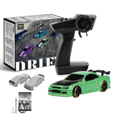 [Official Japanese Product] Hi-Tec Turbo Racing C64-GN Drift Car Green - Image 1 of 4