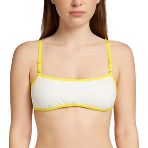 Top de Bikini L Space Pamela Crema Limón Gota Nuevo con Etiquetas XS Correas Ajustables Espalda Corredora - Imagen 1 de 7