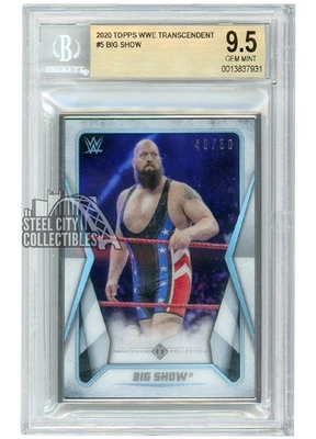 Big Show 2020 Topps Transcendent Card #5 /50 BGS 9.5 - Image 1 of 2
