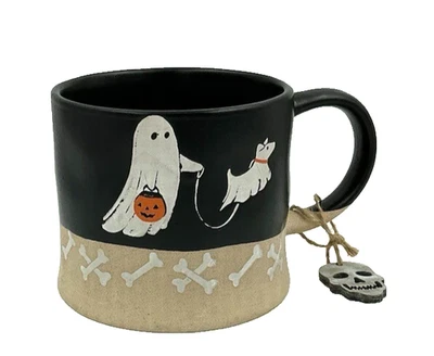 Ghost & Dog Together Forever Mug Prima Design Halloween Coffee Cup 18oz Ceramic - Image 1 of 4