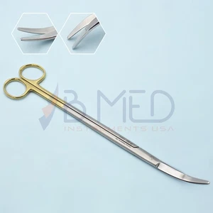 TC Z-Type Hysterectomy Parametrium Scissors 10.5" Angled Curved Gynecology - Picture 1 of 5