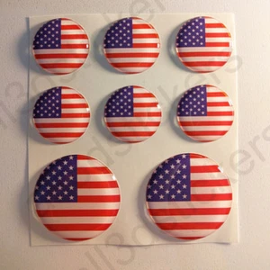 Pegatinas Estados Unidos EE. UU. Gel Cúpula Resina 3D Banderas EE. UU. Calcomanías Pegatinas Vinilo - Imagen 1 de 2