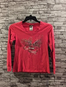 Harley-Davidson Motorcycles Smyrna Delaware Long Sleeve Pink Women's Shirt Sz M - Picture 1 of 8