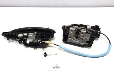 ✅ Manija exterior de la puerta del conductor delantera izquierda Mini Cooper F56 14-21 OEM negra con cerradura Foto 1 de 4