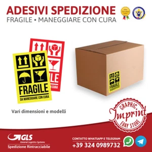 Adesivi Stickers SPEDIZIONE Fragile Maneggiare con cura - Foto 1 di 4