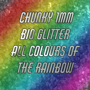 CHUNKY Biodegradable Glitter- 1mm -  Bio Glitter- Eco Friendly- Cosmetic Grade - Picture 1 of 117