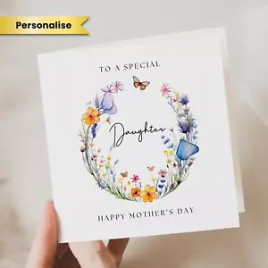 Personalised Mothers Day Greeting Card For Auntie Sister Mom Mummy Gran Ladies - Picture 1 of 8
