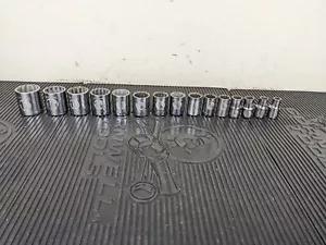 #ax410 Armstrong USA 1/2" Drive SAE Shallow 12pt Socket Set 3/8" 1-1/4" GMTK - Picture 1 of 17