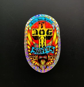 VERY RARE VINTAGE DOGTOWN Skateboard sticker decal prism prismatic BULL DOG 1970 - Picture 1 of 4