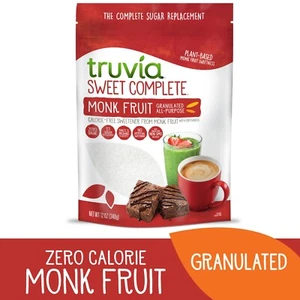 Truvia Sweet Complete Monk Fruit Granulated Calorie-Free Sweetener 12oz bag *New - Picture 1 of 2