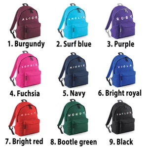 Personalised Backpack PE GYM Name Girls Boys Back To School Kids Friends Film - Picture 1 of 20
