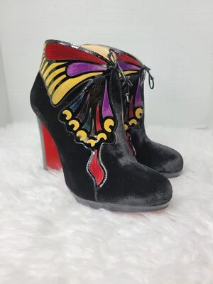Christian Louboutin MARIPOSA 女式短靴 5 码黑色靴子鞋  — 第 1/4 张图片