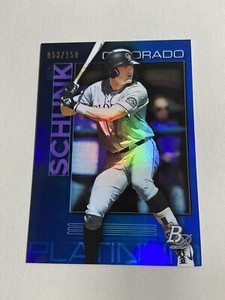 Aaron Schunk 2020 Bowman Platinum Prospects Auto Autograph #TOP66 Rockies /150