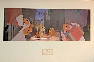 Lady And The Tramp Dinner At Tony’s 36x24 Disney MGM Studios Animation Gallery - Picture 1 of 1