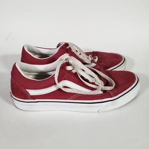 Vans Off The Wall Unisex Adults Old Skool Burgundy Shoes Size M 5.5 / W 7 - Picture 1 of 8